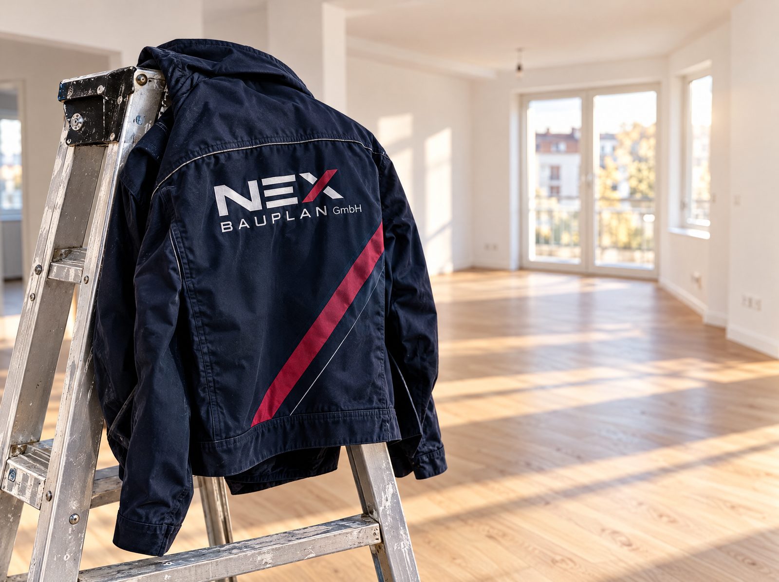 Frisch renovierter Wohnraum mit NEX-Arbeitsjacke